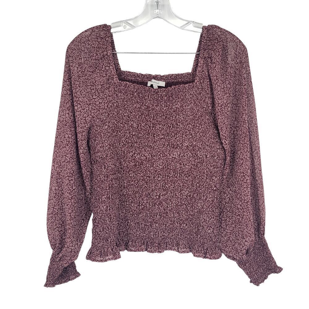 Madewell Georgette Lucie Smocked Peplum Top Size Small New With Tags